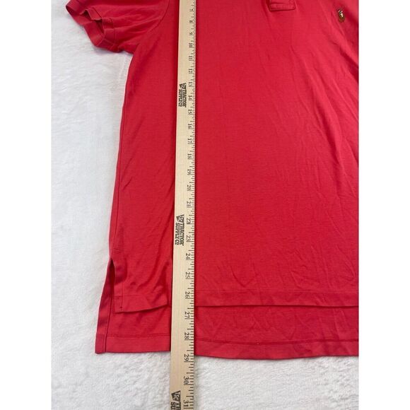 Polo by Ralph Lauren Pima Interlock Men's Polo Shirt Size L Red 100% Cotton Logo - Picture 8 of 9